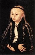 CRANACH, Lucas the Elder Portrait of a Young Girl khk oil painting on canvas